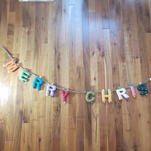 Colorful Felt Merry Christmas Garland